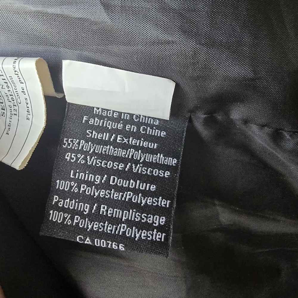 Britches Black Faux Leather Lined Zip Up Jacket Mens 2X - Picture 10 of 11